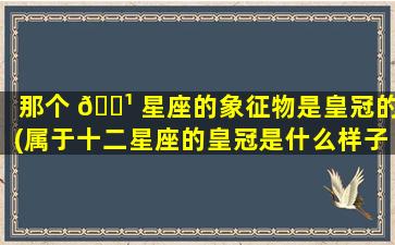 那个 🌹 星座的象征物是皇冠的(属于十二星座的皇冠是什么样子的)